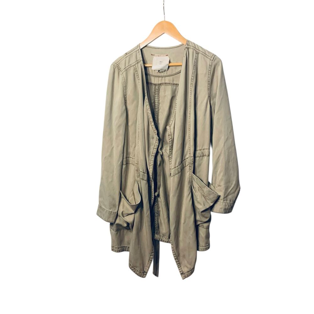 Anthropology Hei Hei Morgan Draped Utility Jacket Taupe Size Medium